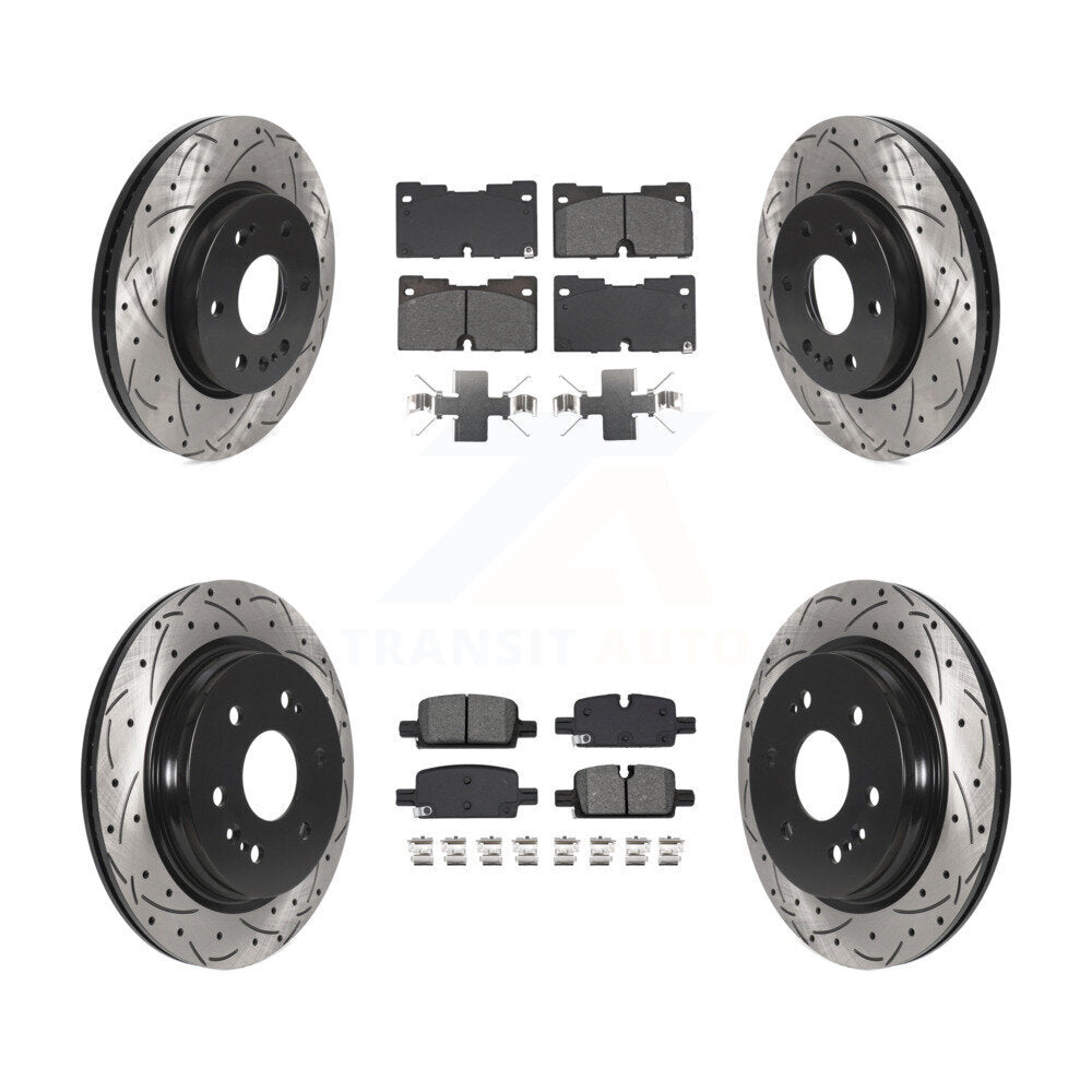 Kit de plaquettes semi-métalliques de Rotor de frein à fente avant et arrière, pour Chevrolet GMC 150