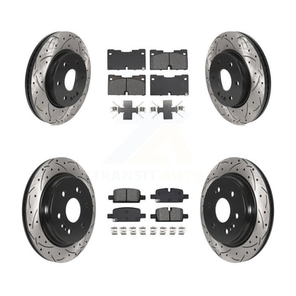 Kit de plaquettes semi-métalliques de Rotor de frein à fente avant et arrière, pour Chevrolet GMC 150