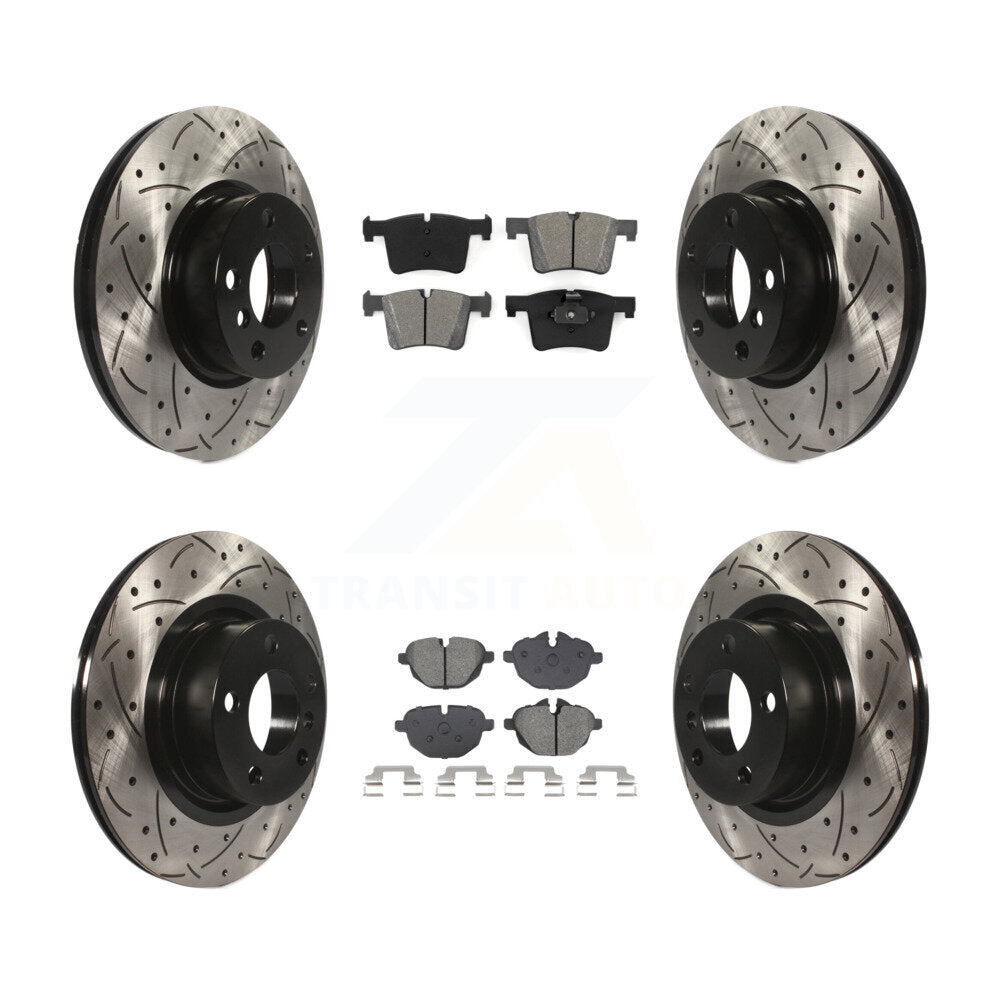 Kit de plaquettes semi-métalliques pour rotors de frein à disque, fente de perçage avant et arrière, pour BMW X3 X