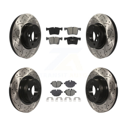 Kit de plaquettes semi-métalliques pour rotors de frein à disque, fente de perçage avant et arrière, pour BMW X3 X