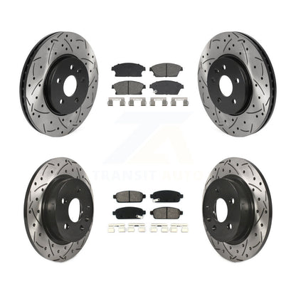 Kit de plaquettes semi-métalliques de Rotor de frein de fente de forage avant et arrière pour Chevrolet Trax Buic