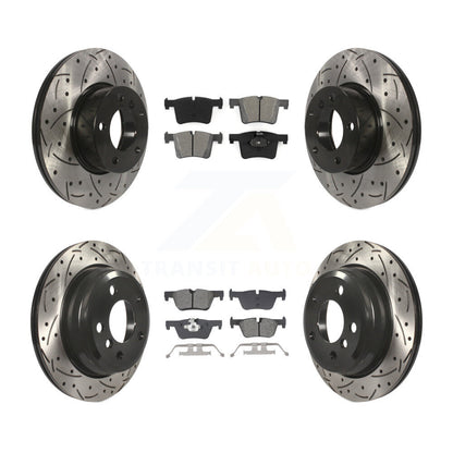 Kit de plaquettes semi-métalliques de Rotor de frein de fente de forage avant et arrière pour BMW 320i xDrive 328