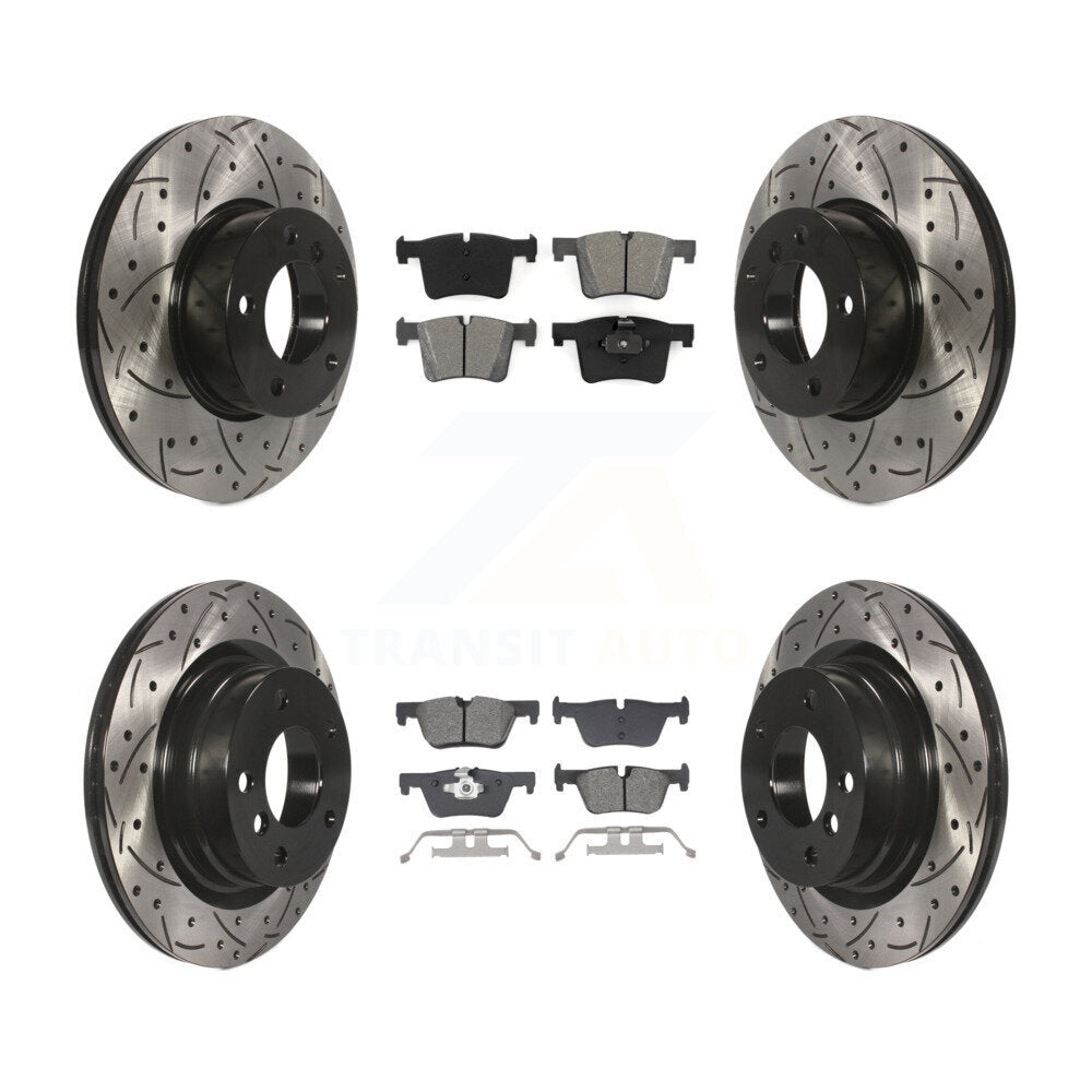 Kit de plaquettes semi-métalliques de Rotor de frein à disque à fente avant et arrière pour BMW 320i 328