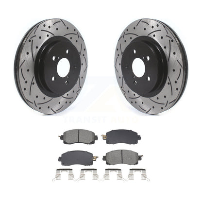Kit de plaquettes de frein semi-métalliques pour rotors de frein à fente avant pour Subaru Crosstrek Imprez