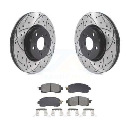 Kit de plaquettes semi-métalliques pour rotors de frein à disque, fente de perçage avant, pour Subaru Imprez