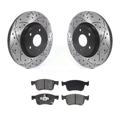 Kit de plaquettes semi-métalliques de Rotors de frein de fente de forage avant pour Honda Civic Accord Acur