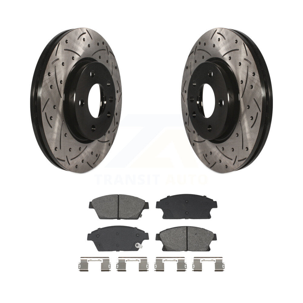 Rotor de frein à fente percée avant et Kit de plaquettes semi-métalliques pour Chevrolet Cruze Buic