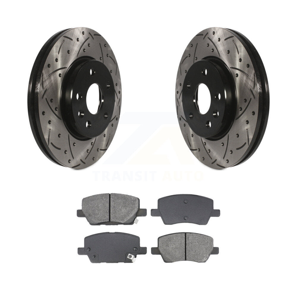 Kit de plaquettes semi-métalliques de Rotor de frein à fente de perçage avant pour Chevrolet Soni 2018 – 2020