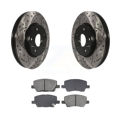 Kit de plaquettes semi-métalliques de Rotor de frein à fente de perçage avant pour Chevrolet Soni 2018 – 2020