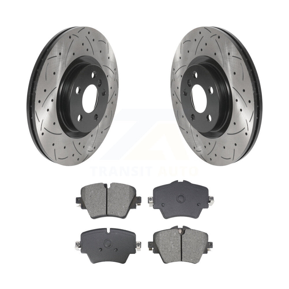 Rotor de frein à fente percée avant et Kit de plaquettes semi-métalliques pour BMW X1 Mini Cooper X