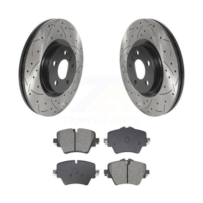 Rotor de frein à fente percée avant et Kit de plaquettes semi-métalliques pour BMW X1 Mini Cooper X