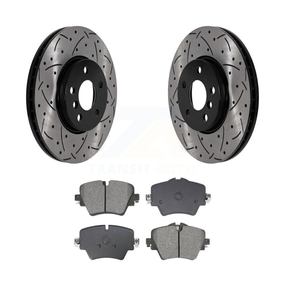 Rotors de frein à fente avant percés, Kit de plaquettes semi-métalliques pour Mini Cooper Countryma