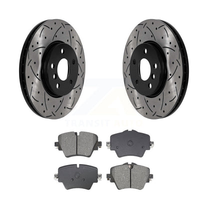 Rotors de frein à fente avant percés, Kit de plaquettes semi-métalliques pour Mini Cooper Countryma