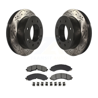 Kit de plaquettes semi-métalliques de Rotor de frein de fente de forage avant pour GMC Chevrolet Sierra 250