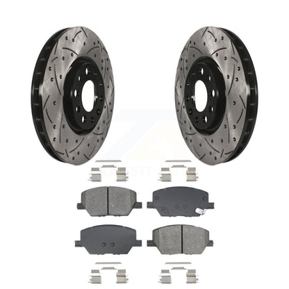 Rotor de frein à fente percée avant et Kit de plaquettes semi-métalliques pour Jeep Compass Renegad