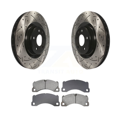 Kit de plaquettes semi-métalliques de Rotor de frein à fente avant percée pour Porsche Macan Bas 2017