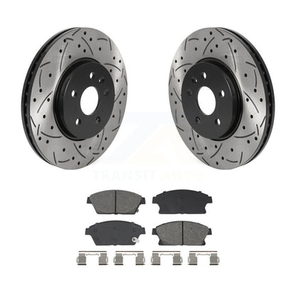 Kit de plaquettes semi-métalliques de Rotor de frein à disque de fente de forage avant pour Chevrolet Trax Buic