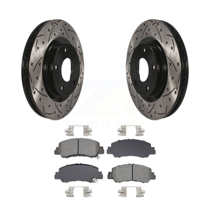 Kit de plaquettes semi-métalliques pour Rotors de frein à fente de forage avant, pour Mitsubishi Eclipse Cros
