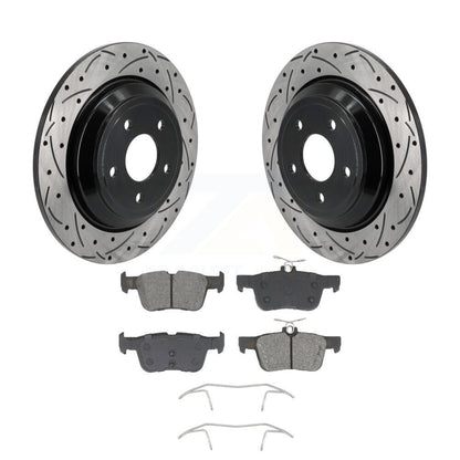 Kit de plaquettes semi-métalliques de Rotor de frein à fente arrière percée pour Ford Escape Bronco Spor