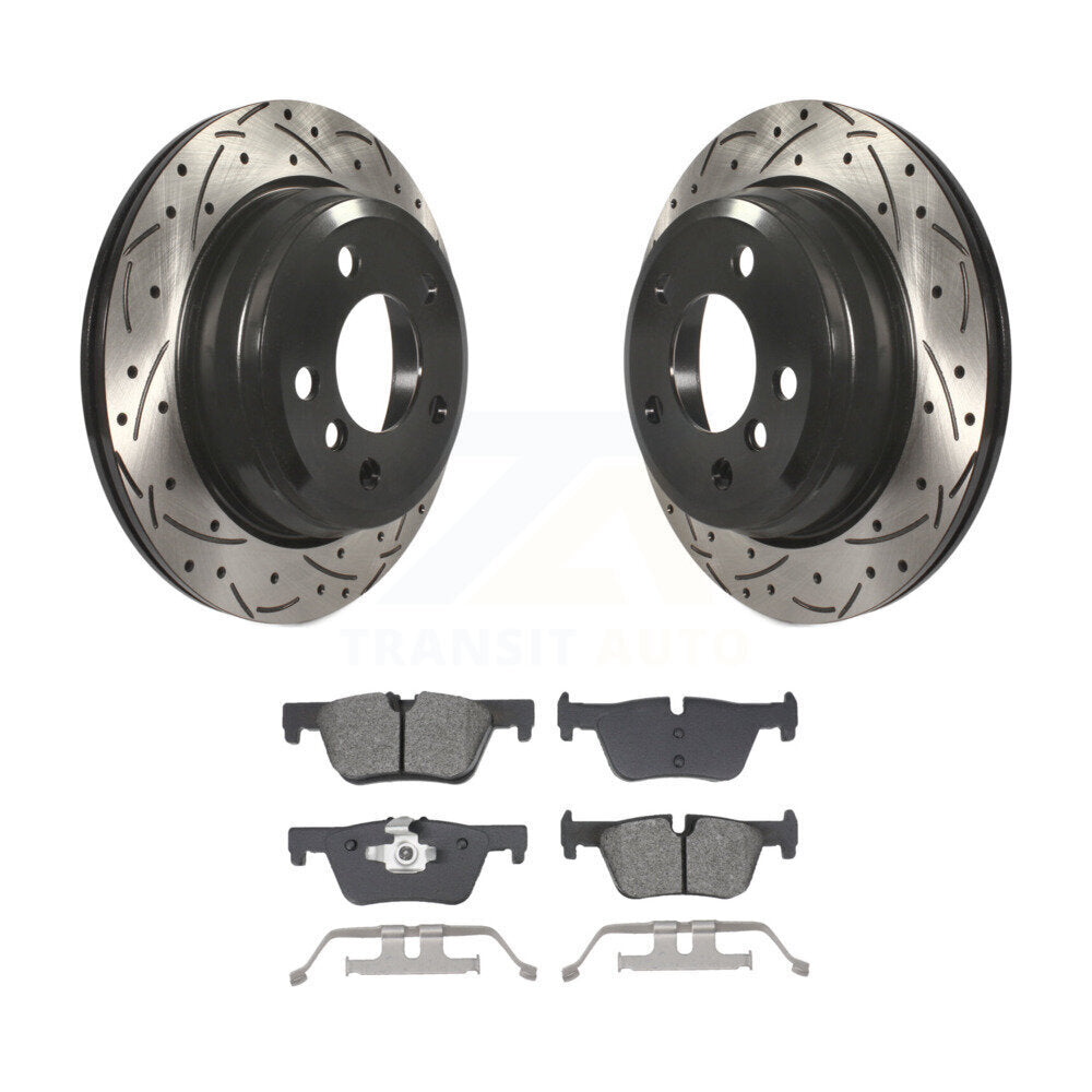 Rotors de frein à fente arrière, Kit de plaquettes semi-métalliques pour BMW 328i xDrive 330i 320