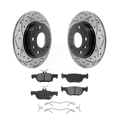 Kit de plaquettes semi-métalliques de Rotor de frein à disque à fente arrière percée pour Mazda 3 CX-30 Spor