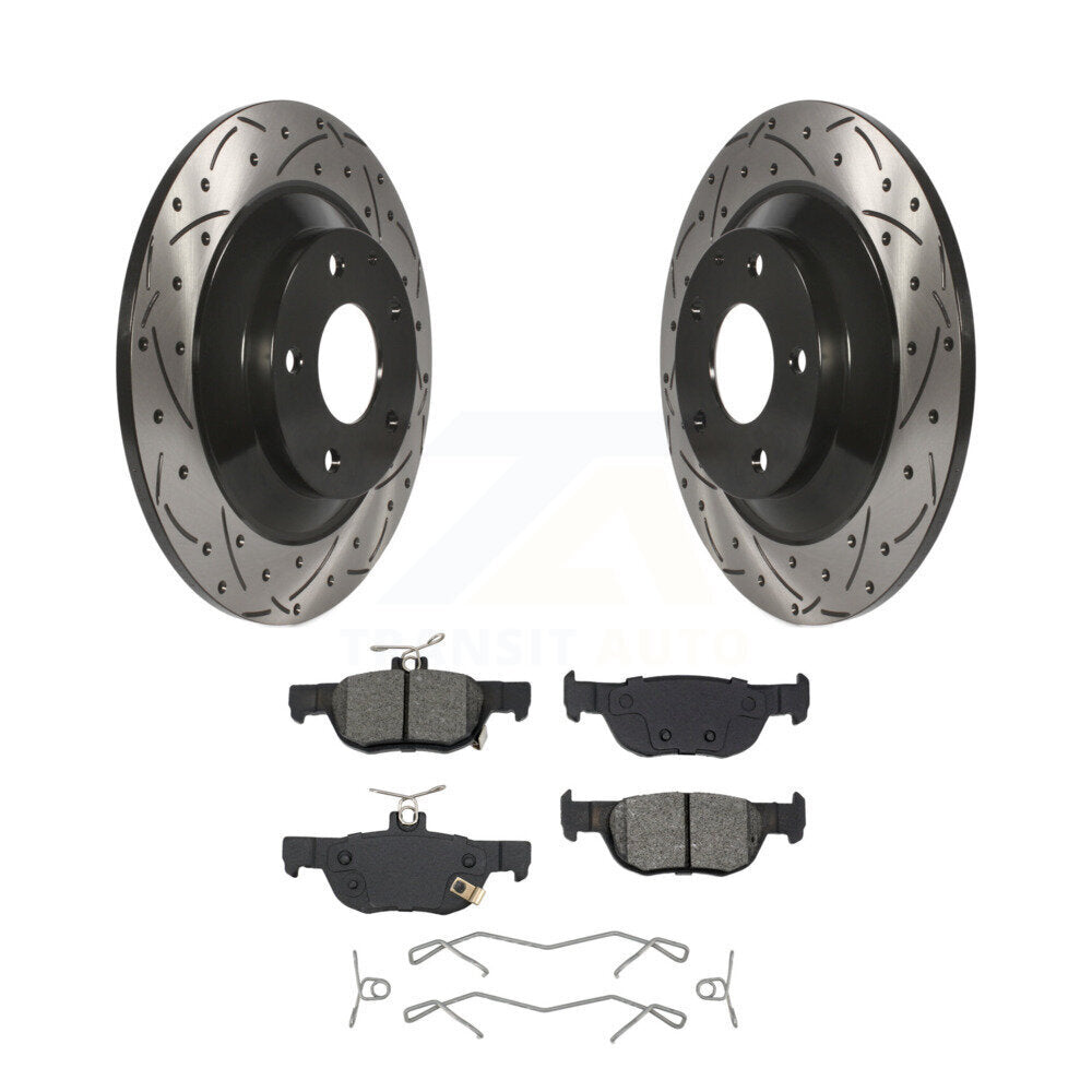 Kit de plaquettes semi-métalliques de rotors de frein à disque de fente de forage arrière pour Mazda CX-30 MX-30 E