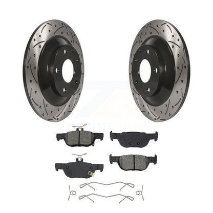 Kit de plaquettes semi-métalliques de rotors de frein à disque de fente de forage arrière pour Mazda CX-30 MX-30 E