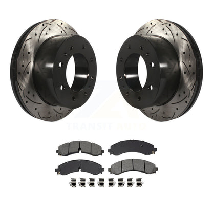 Rotors de frein à fente arrière, Kit de plaquettes semi-métalliques pour GMC Chevrolet Sierra 250