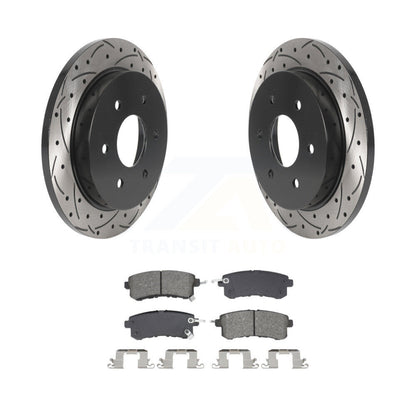 Kit de plaquettes semi-métalliques pour rotors de frein à disque, fente de perçage arrière, pour Nissan Armad