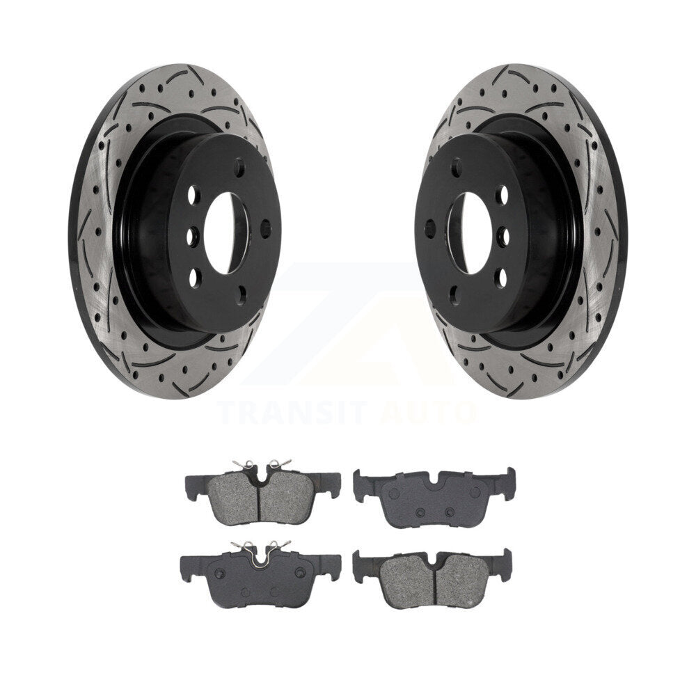 Kit de plaquettes semi-métalliques de Rotor de frein de fente de forage arrière pour Mini Cooper Countryman BM
