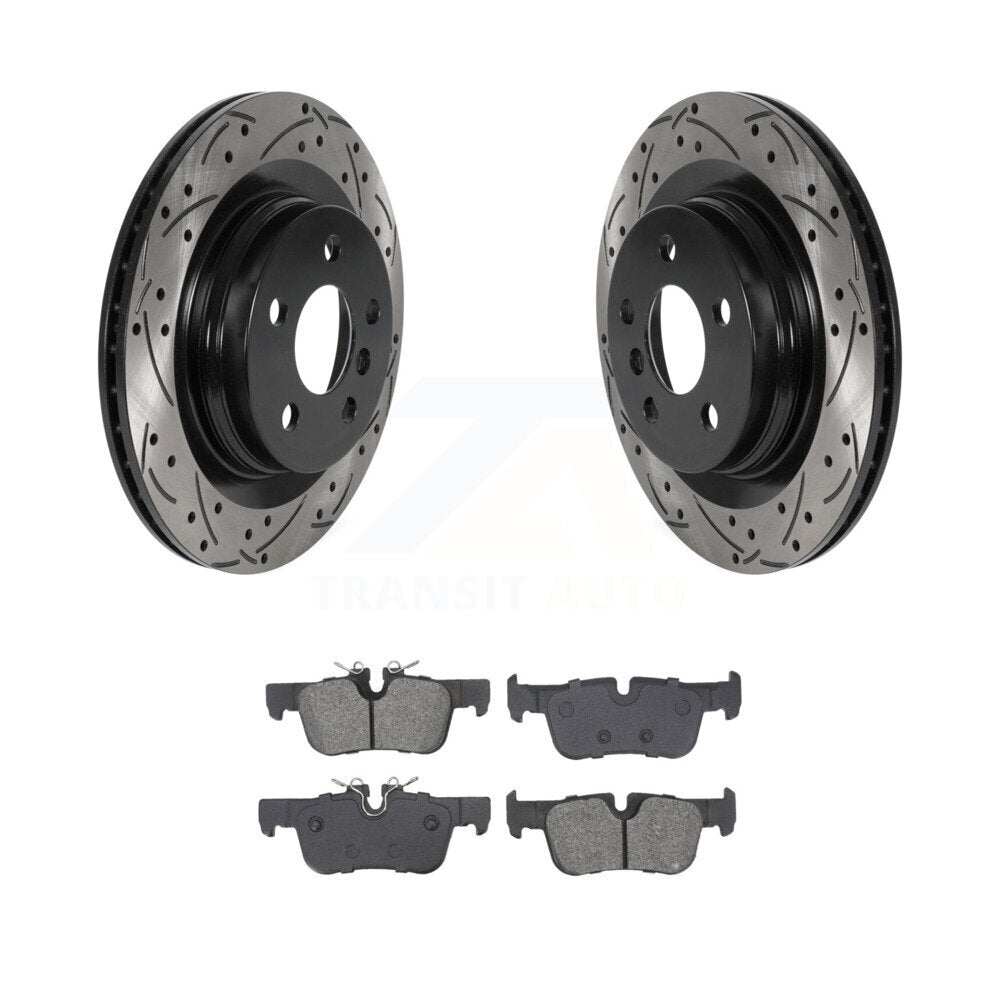 Kit de plaquettes semi-métalliques de Rotor de frein de fente de forage arrière pour BMW X1 Mini X2 Cooper 228