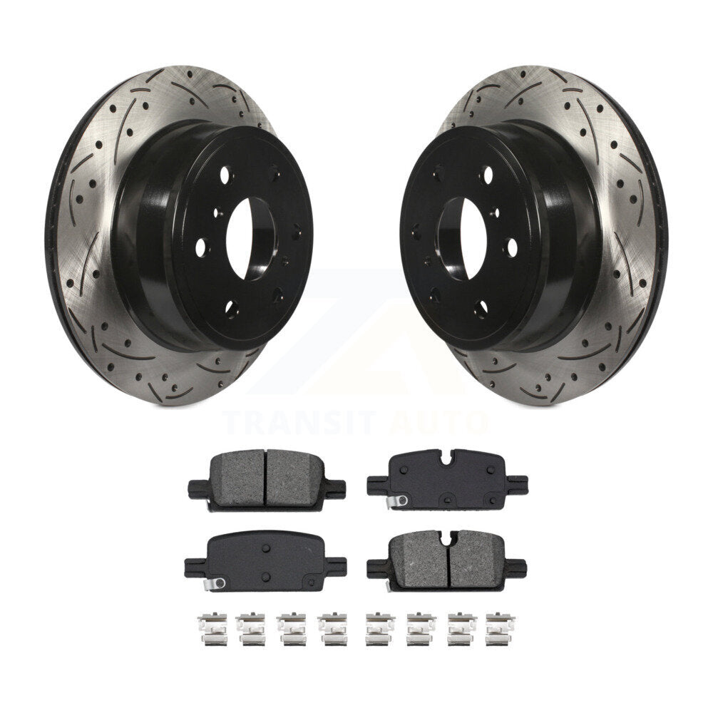 Kit de plaquettes semi-métalliques pour rotors de frein à disque, fente de perçage arrière, pour GMC Sierra 150