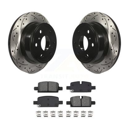 Kit de plaquettes semi-métalliques pour rotors de frein à disque, fente de perçage arrière, pour GMC Sierra 150