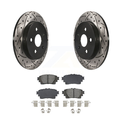 Kit de plaquettes semi-métalliques de Rotor de frein à fente arrière percée pour Toyota Corolla 2019 1.8