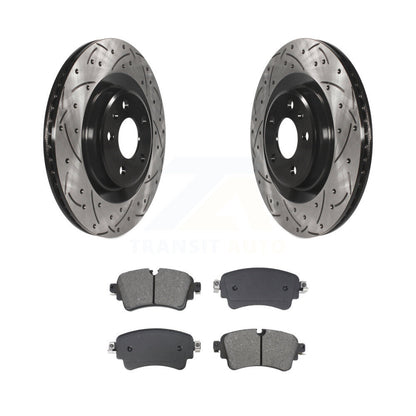 Kit de plaquettes semi-métalliques de Rotor de frein à fente percée arrière, pour Audi Q5 A4 Quattro A5 S