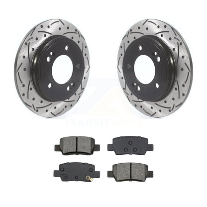 Kit de plaquettes semi-métalliques pour rotors de frein à disque, fente de perçage arrière, pour Hyundai Elantr