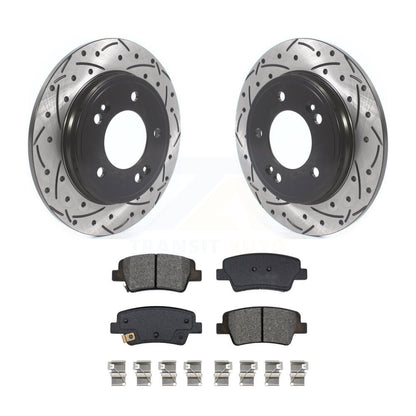 Kit de plaquettes semi-métalliques pour rotors de frein à disque, fente de perçage arrière, pour Hyundai Elantr