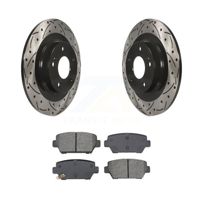 Kit de plaquettes semi-métalliques de Rotor de frein à fente arrière percée pour Mitsubishi Eclipse Cros