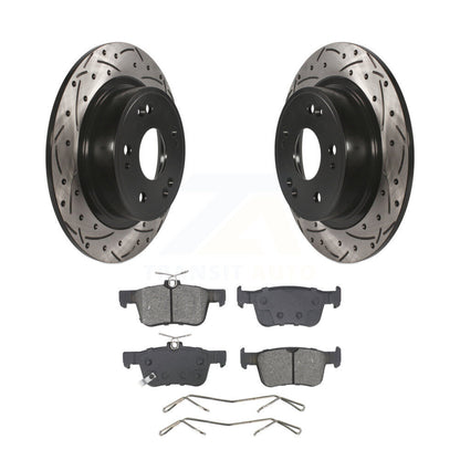 Kit de rotor de frein à fente arrière percée et de plaquettes semi-métalliques pour Honda Accor 2018 – 2022