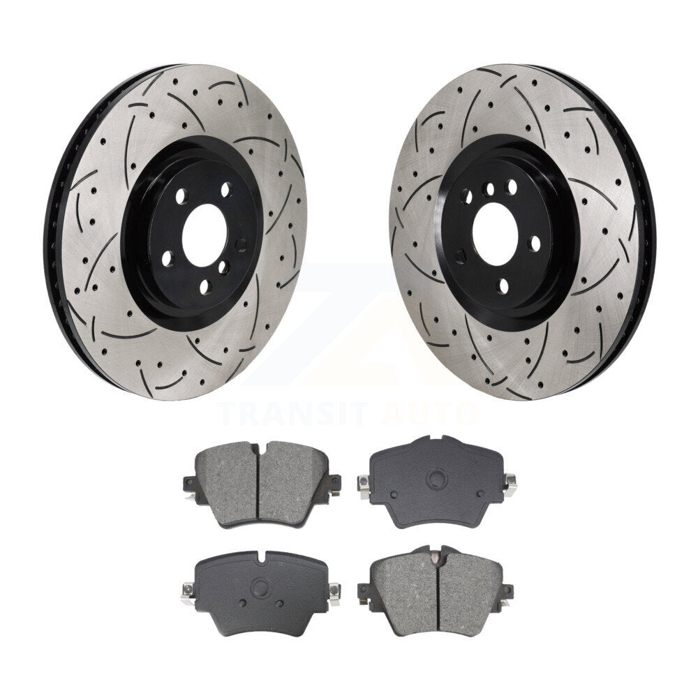 Kit de plaquettes semi-métalliques de rotors de frein à disque de fente de forage avant pour BMW 228i Gran Coupé