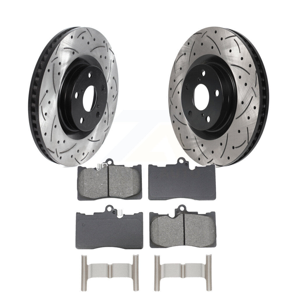 Kit de plaquettes semi-métalliques de Rotor de frein à fente percée avant, pour Lexus IS300 IS350 GS35