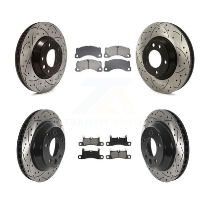 Kit de rotors de frein à disque avant et arrière et plaquettes semi-métalliques (6 pièces) pour Porsche Cayenn