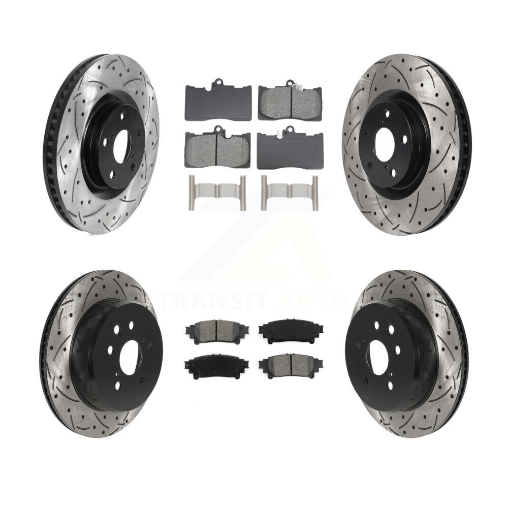 Kit de rotor de frein avant et arrière et plaquettes semi-métalliques (6 pièces) pour Lexus IS300 IS350 GS35