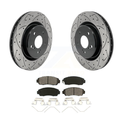 Kit de plaquettes de frein semi-métalliques pour rotors de frein à fente avant pour Acura TLX 2021 2023 – 2.0