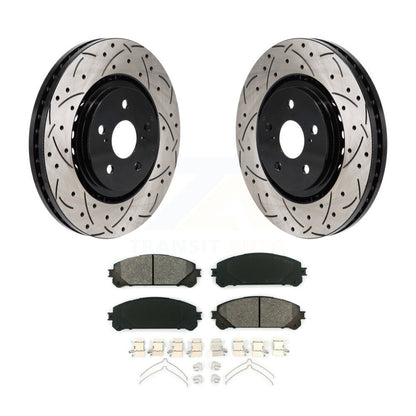 Kit de plaquettes semi-métalliques de Rotors de frein de fente de forage avant pour Toyota Sienna RAV4 Prim