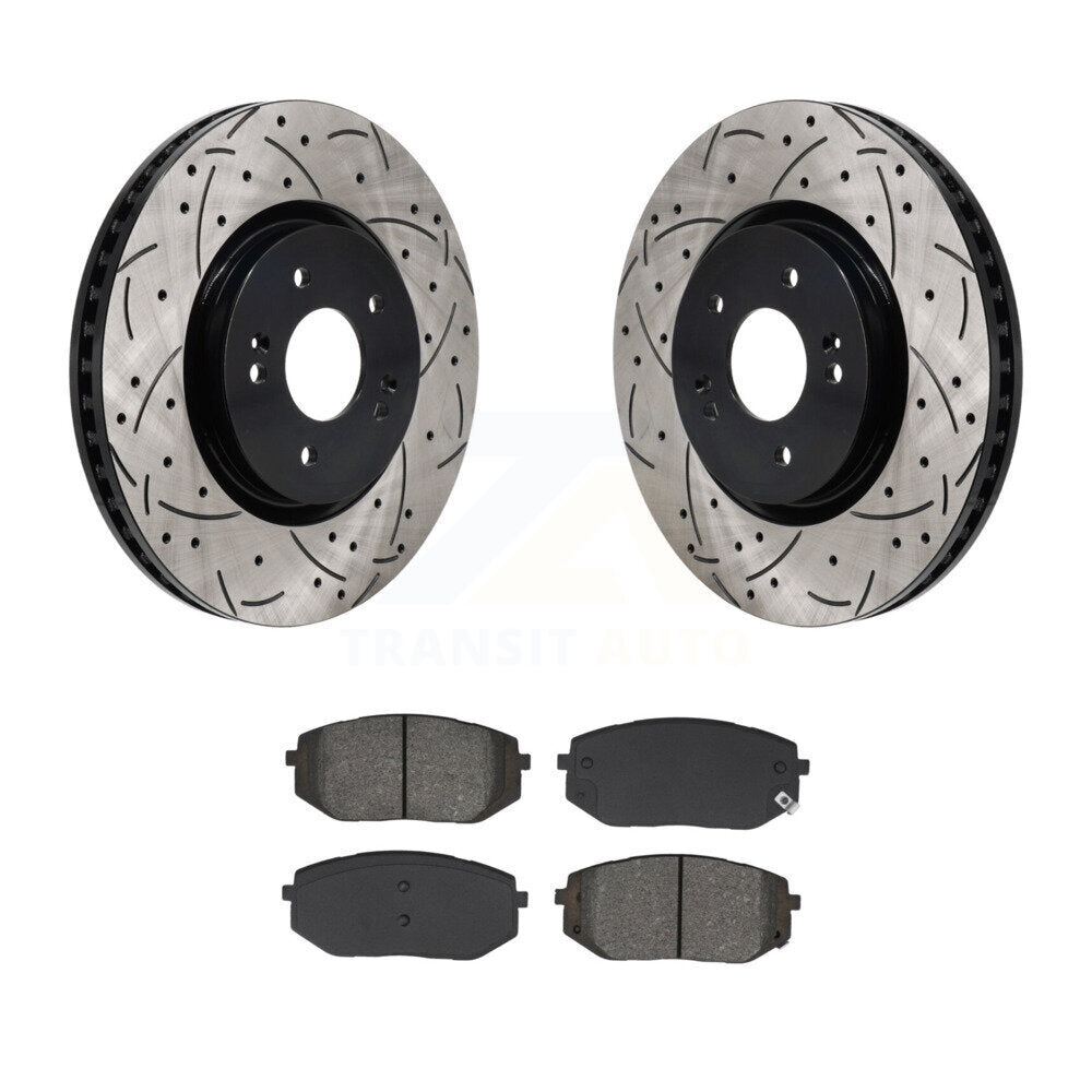Kit de plaquettes de frein semi-métalliques pour rotors de frein à fente avant, pour Hyundai Tucson Kia Ioni