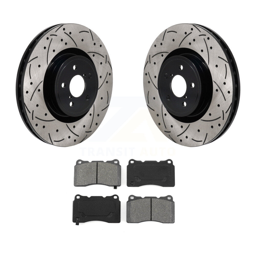 Kit de plaquettes semi-métalliques de Rotor de frein de fente de forage avant pour Subaru BRZ Impreza Toyot