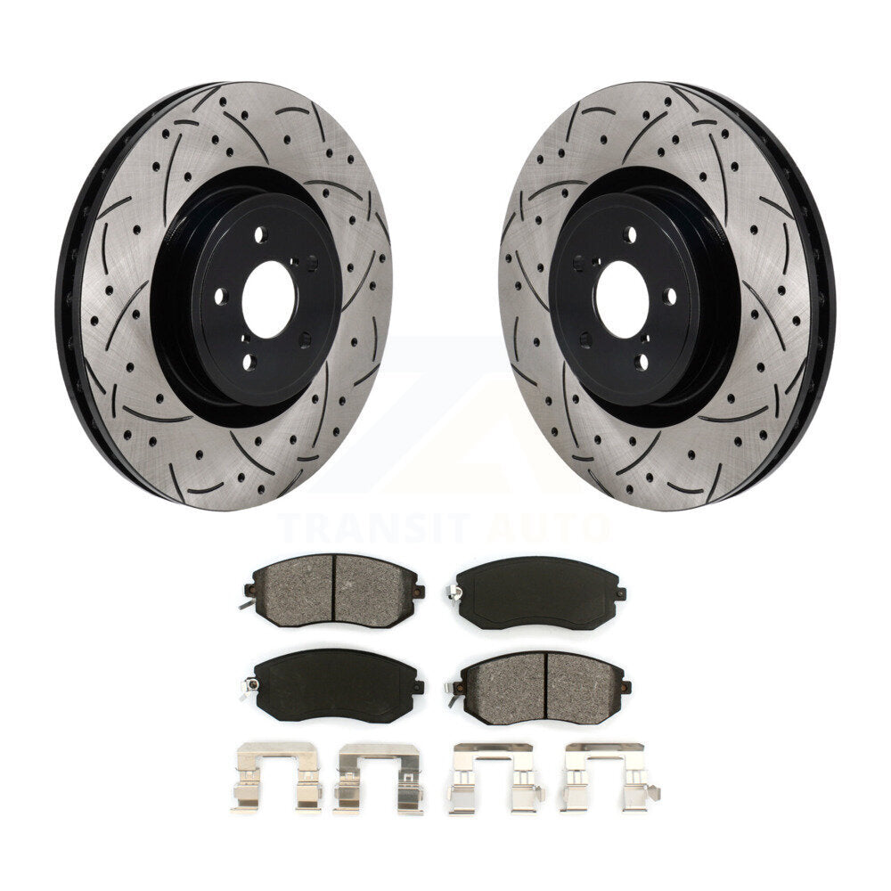 Kit de plaquettes de frein semi-métalliques pour rotors de frein à fente avant percés pour Toyota 86 Base/G 2019