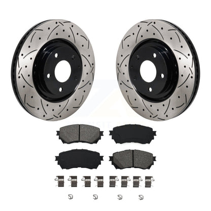 Kit de plaquettes semi-métalliques de Rotor de frein à fente de forage avant pour Mazda 6 Turbocharge 2021