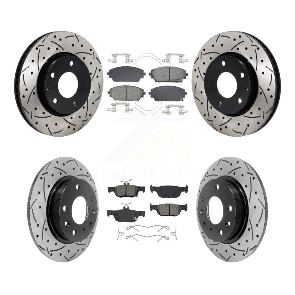 Kit de plaquettes de frein semi-métalliques pour rotors de frein avant et arrière, pour Mazda 3 Sport FW